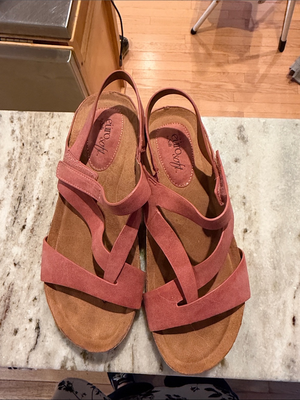 Women's Pink Suede Slingback Sandals